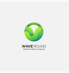 Wave Icon Logo Gradient Colorful