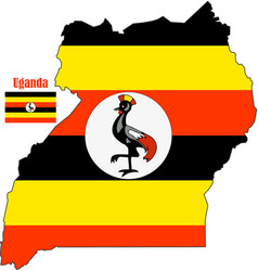 Uganda Map And Flag