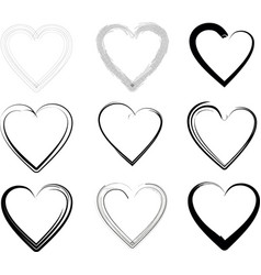 Corazones Blanco Y Negro Sensuales Abstractos