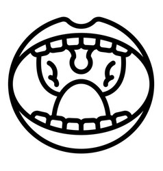 Kid Mouth Tonsillitis Icon Outline Style