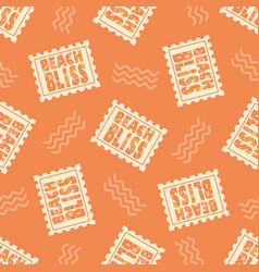 Beach Bliss Typography Seamless Pattern