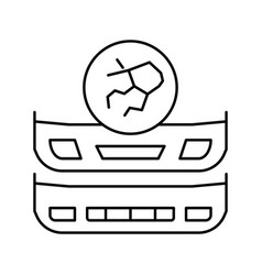 Plastic Bumper Repair Line Icon