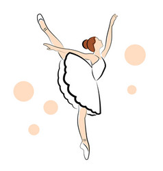 Ballerina On A White Background