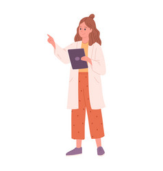 Female Scientist Doctor Or Biologist In White