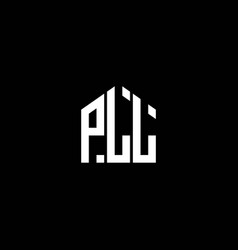 Pll Letter Logo Design On Black Background