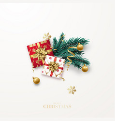 Xmas Greeting Card Christmas Flat Lay Design