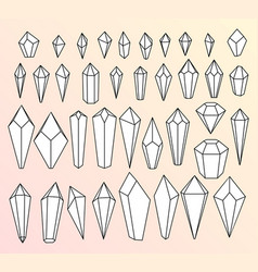 Crystals A Set Of Linear Icons