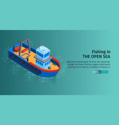 Sea Fishing Boat Banner