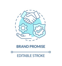 Brand Promise Blue Concept Icon