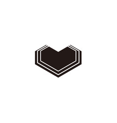 Heart Three Geometric Symbol Simple Logo