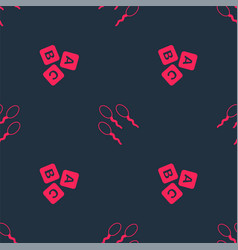 Set Abc Blocks And Sperm On Seamless Pattern