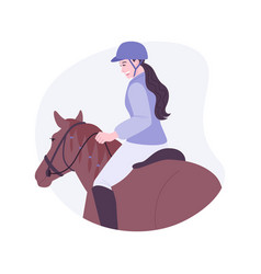 Horseback Riding Isolated Cartoon