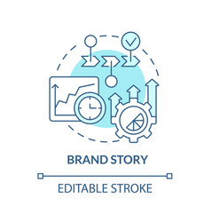 Brand Story Blue Concept Icon