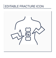 Compression Fracture Line Icon