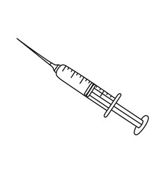 Cute Doodle Syringe For Medical Analysis