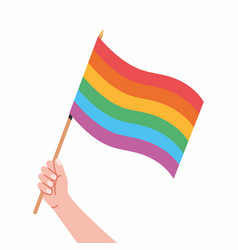 Rainbow Flag In Hand Pride Flag