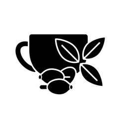 Rosehip Tea Black Glyph Icon