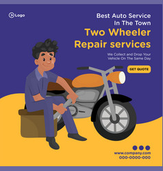 Banner Design Of Two Wheeler Repair Services