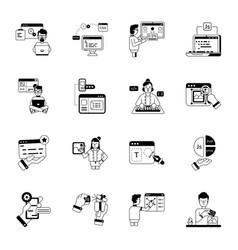 Collection Of Software Development Glyph Icons