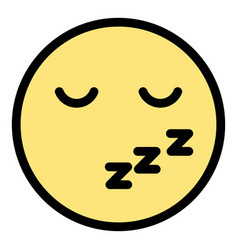 Sleepy Emoji Icon Flat