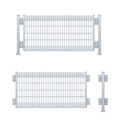 Realistic Galvanized Sheet Metal Fence