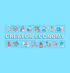 Creator Economy Word Concepts Turquoise Banner