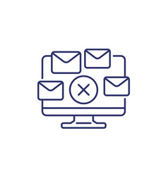 Delete Mail Messages Or Emails Line Icon