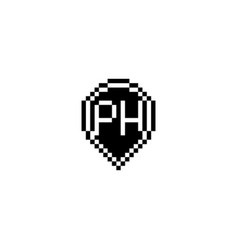 Ph Pixel Art Initial Logo