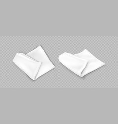 White Handkerchief Mockup - Folded Kitchen Towel