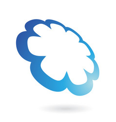 Blue Flower Like Abstract Logo Icon In Perspective