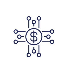 Income Streams Or Sources Line Icon