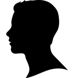 Male Head Silhouette White Background