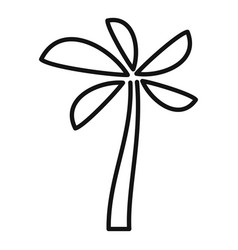 Palm Leaf Tree Icon Outline Summer Plant