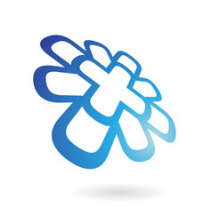 Blue Abstract Logo Icon Of Intertwined