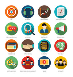 Crm Round Icons Set