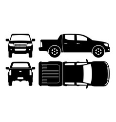 Pickup Truck Black Icons