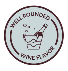 Well Rounded Wine Flavor Emblem For Packages