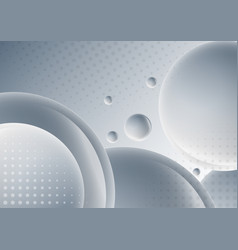 Abstract 3d Grey Circles Overlapping Layer