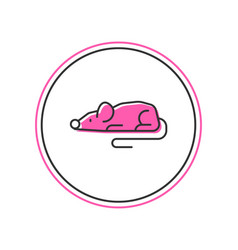 Filled Outline Experimental Mouse Icon Isolated