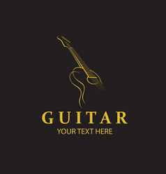 Gold Guitar Emblem