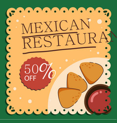 Hand Drawn Mexican Restaurant Posts Set