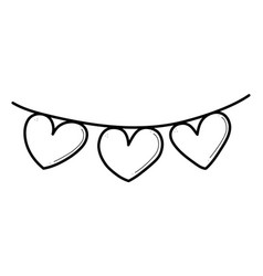 Hearts Garland Doodle