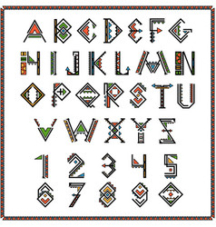 Native American Indian Font Or Mexican Alphabet