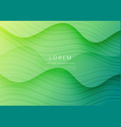 Abstract Green Curved Wavy Lines Texture