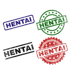 Grunge Textured Hentai Seal Stamps