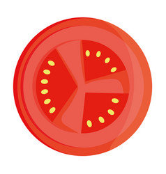 Isolated Colored Tomato Slice Sketch Icon