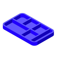 Breakfast Food Tray Icon Isometric