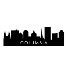 Columbia Skyline Silhouette Black City