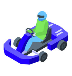 Game Sport Carting Racer Icon Isometric