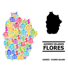 Mosaic Map Azores - Flores Island